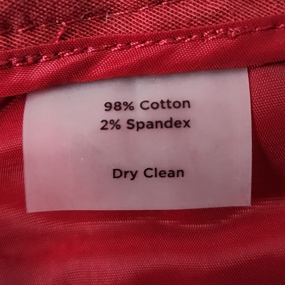 Talbots Red Chino Pants Stretch Women's Size 6 Slit Pockets Career Office EUC - Picture 6 of 6